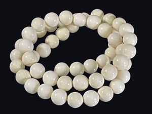 5-6mm Natural Buffalo Bone Beads 7" A Grade [6z1]