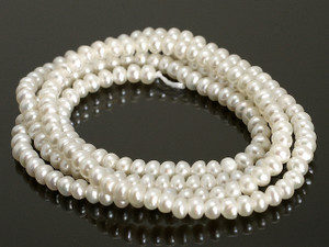 3-4mm Button Freshwater Pearl 14-15" AA Grade Lustre [p4f]