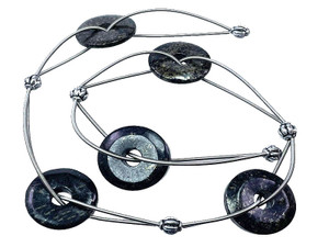 20mm Plum Agate Donut Beads 15.5" natural [y905bn]