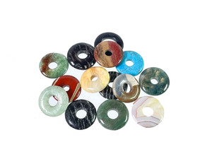 15mm Mix Donut Beads 5pcs natural [y910a]