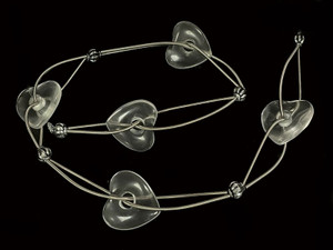 20mm Crystal Heart Donut Beads 15.5" synthetic [y920an]