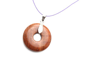 25mm Tiger Jasper Donut Pendant 1pc. [y955ap]