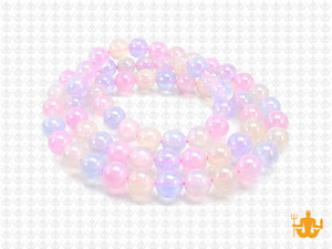 6mm Mix Fusion Ice Quartz Round Beads 15.5" dyed [6r20a]
