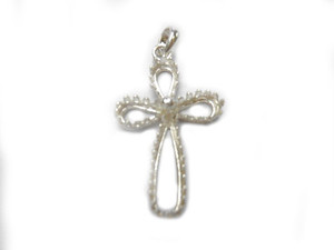 925 Sterling Silver 20x35mm Cross Silver Pendant [y807g]