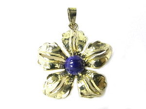 925 Sterling Silver 18x25mm Flower Pendant [y831k]