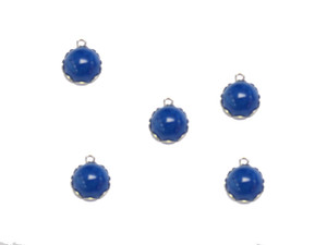925 Sterling Silver 10mm A Grade Lapis Lazuli Round Pendant 1pc [y832h]