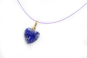 15mm Natural Lapis Lazuli Heart Pendant Dark Blue [y201b]