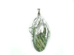 18x27mm Zebra Agate Tongue Shape Pendant [y853g]