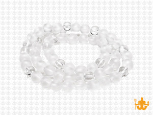 6mm Crystal Polish & Matte Round Beads 15.5" synthetic [6x14]