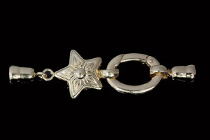 14K Gold Plated 60mm 1-4 Row Clasp [y649a]