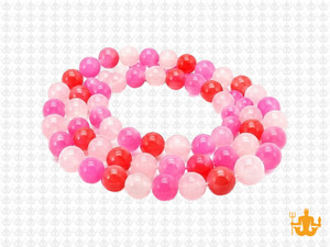 6mm Mix Pink Jade Round Beads 15.5" dyed [6x21]