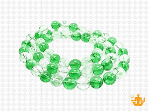 6mm Dark & Light Green Quartz Round Beads 15.5" synthetic [6x28]