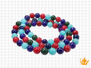 6mm Mix Jade Round Beads 15.5" dyed [6x42]