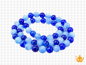 6mm Mix Blue Jade Round Beads 15.5" dyed [6x5]