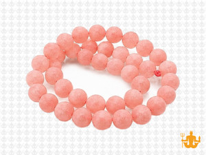 8mm Matte Cherry Quartz Round Beads 15.5" synthetic [8a41m]
