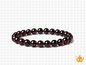 5-6mm Garnet Elastic Bracelet 7.5" natural [b2m2]
