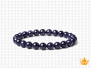 6mm Blue Goldstone Elastic Bracelet 7.5" synthetic [b2d25]