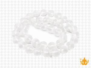 8mm Matte Crystal Round Beads 15.5" synthetic [8a5m]