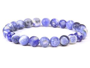 6mm Sodalite Elastic Bracelet 7.5" natural [b2r24]