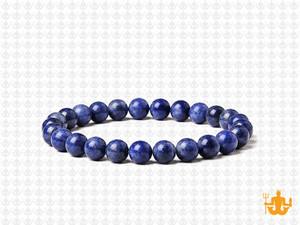 6mm Dark Sodalite Elastic Bracelet 7.5" natural [b2r25]