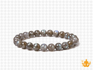 6mm Labradorite Elastic Bracelet 7.5" natural [b2r40]