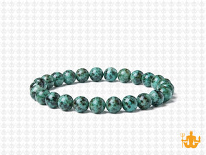 6mm Africa Turquoise Elastic Bracelet 7.5" natural [b2r65]