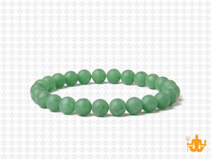6mm Matte Green Aventurine Elastic Bracelet 7.5" natural [b2b15m]