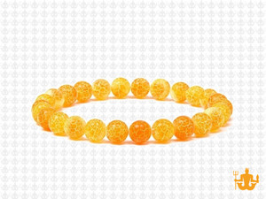 6mm Orange Spider Agate Elastic Bracelet 7.5" dyed [b2f31h]