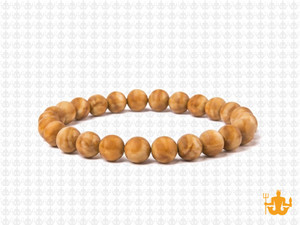 6mm Matte Gold Lace Agate Elastic Bracelet 7.5" natural [b2c29m]