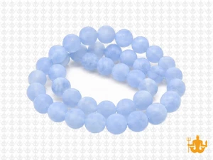8mm Matte Chalcedony Round Beads 15.5" synthetic [8a65m]