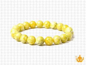 8mm Yellow Serpentine Elastic Bracelet 7.5" natural [b3b33]