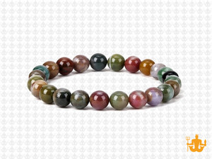 8mm Blood Agate Elastic Bracelet 7.5" natural [b3d1]