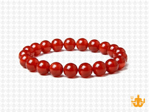 8mm Red Agate Elastic Bracelet 7.5" heated [b3f10]