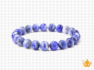 8mm Sodalite Elastic Bracelet 7.5" natural [b3r24]