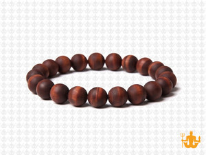 8mm Matte Red Tiger Eye Elastic Bracelet 7.5" natural [b3d6m]