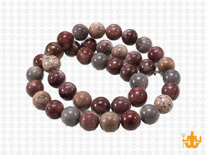 8mm Leopard Skin Jasper Round Beads 15.5" natural [8b16]
