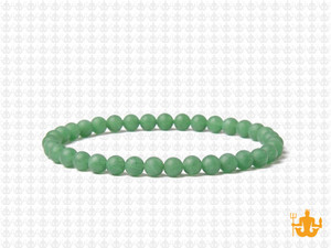 4mm Matte Green Aventurine Elastic Bracelet 7.5" natural [b1b15m]