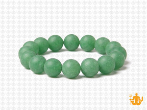 10mm Matte Green Aventurine Elastic Bracelet 7.5" natural [b4b15m]