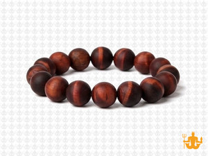 10mm Matte Red Tiger Eye Elastic Bracelet 7.5" heated [b4g3rm]