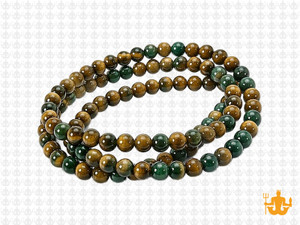 4mm Golden & Green Tiger Eye Round Beads 15.5" heated [4g3yg]