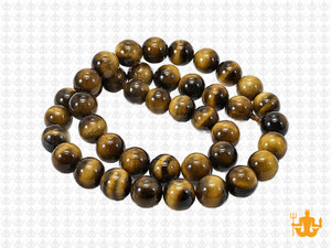 8mm Golden & Honey Tiger Eye Round Beads 15.5" heated [8gyh]