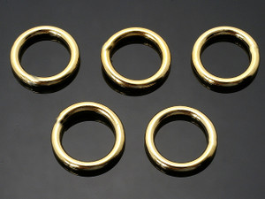 14Kt 585 Solid Gold 3mm Closed Jump Ring 5pcs [x134b]
