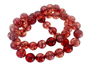 4mm Strawberry Spider Agate Round Beads 15.5" [4f47]