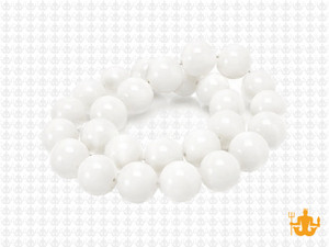 10mm White Obsidian Round Beads 15.5" [10b98]