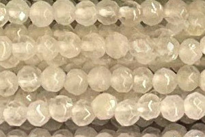 3mm Jade round faceted beads 15.5" [v0132]