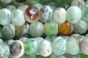 3mm Jade round faceted beads 15.5" [v0160]