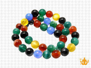 8mm Mix Agate Round Beads 15.5" dyed [8d29]