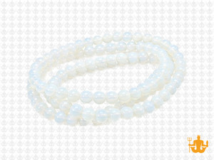 4mm Moon Quartz Round Beads 15.5" synthetic [4a79]
