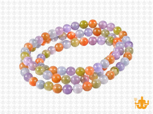 4mm Mix Fusion Jade Round Beads 15.5" Natural Dyed [4r20b]