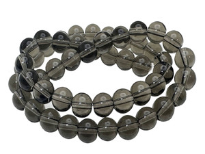 6mm Smoky Quartz Round Beads 15.5" synthetic [6a78]